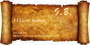 Illics Bodor névjegykártya